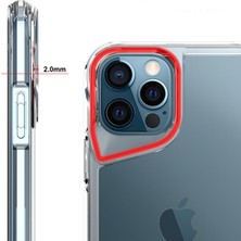 AktarMobile Apple iPhone 12 Pro Uyumlu Kılıf Şeffaf Silikon Kapak Agresif Tasarım Üstün Koruma Yükseltilmiş Kenar