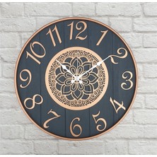 Markakanvas  Metal Kasalı , Antrasit Renkli Yuvarlak Duvar Saati  Çap 50 cm