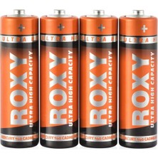 Roxy  Roxy Aa Kalem Pil 4’lü Çinko Karbon Metal Kaplama