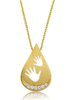 925 Gümüş  Bebek Elleri 925 Ayar Gümüş Kolye