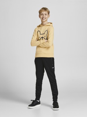 Jack & Jones Kapüsonlu Baskili Sweatshirt-12208755