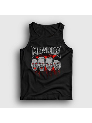 Presmono Unisex Siyah Band V2 Metallica Atlet