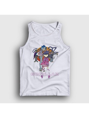 Presmono Unisex Beyaz Sun Gorillaz Atlet