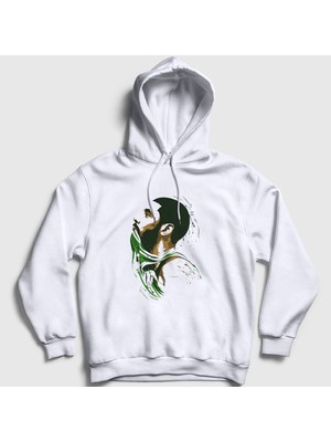 Presmono Unisex Beyaz Kyrie Irving Basketbol Kapüşonlu Sweatshirt