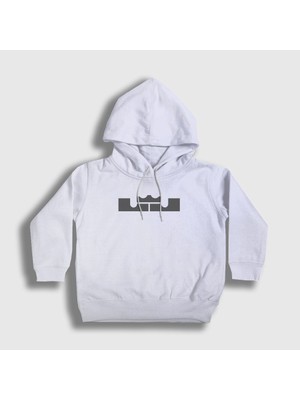 Presmono Unisex Çocuk Beyaz Logo LeBron James Basketbol Kapüşonlu Sweatshirt