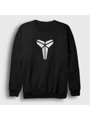 Presmono Unisex Siyah Logo Kobe Bryant Basketbol Sweatshirt