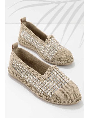 Bambi Taba Örgü  Kadın Espadril K018230125