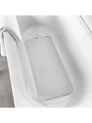 Telvesse Ikea Doppa Banyo Kaydırmaz Duş Küvet Paspası Açık Gri 33X84 cm Vantuzlu