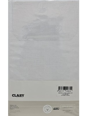 Clasy Çift Kişilik Lastikli Çarşaf Seti 180X200 V1 Beyaz