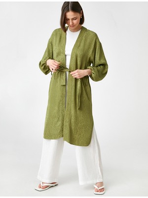 Koton Kadın Uzun Kollu Beli Bağlamalı Kimono