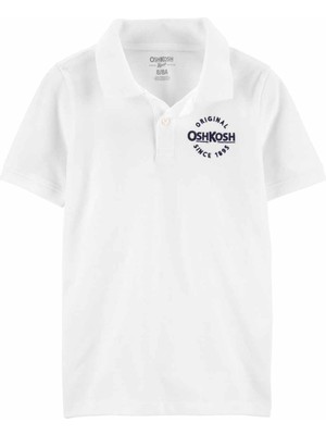 Oshkosh Erkek Çocuk Tshirt Polo Yaka Beyaz