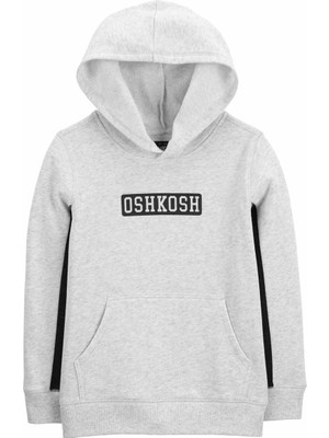 Oshkosh Erkek Çocuk Kapişonlu Sweatshirt Kapişonlu Açık Gri