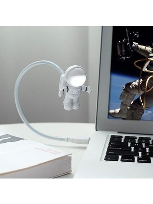 Hediye Astronot Lamba LED USB Gece Lambası Klavye Işığı Kitap Okuma Işığı