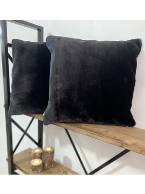 Palmia Home Peluş Dekoratif 2'li Kırlent Kılıfı Seti