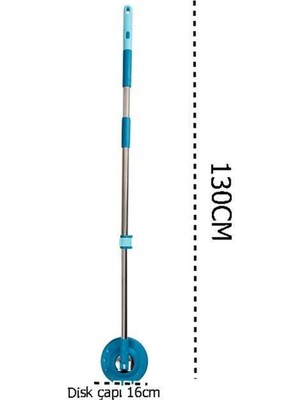 Motek Mop Turbo Yedek Sap Kaymaz Kilit Sistemli