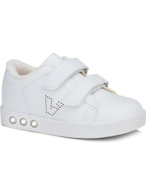 Vicco Oyo Kız/erkek Çocuk Işıklı Beyaz Sneaker Bebe Patik Unisex Günlük Spor Ayakkabı 313.P19K.100
