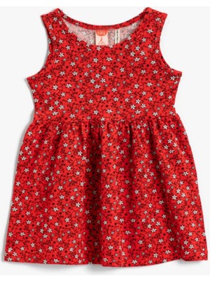 Koton Kız Bebek Kırmızı Desenli Elbise 2SMG80010AK
