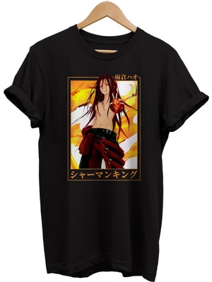 Remonz Hao Asakura Baskılı %100 Pamuk Oversize T-Shirt Büyük Beden Tişört