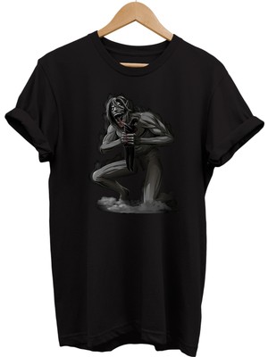 Remonz Attack On Titan Baskılı %100 Pamuk Oversize T-Shirt Büyük Beden Tişört