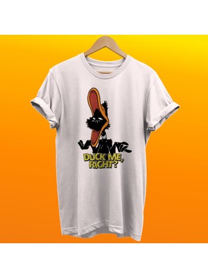 Remonz Duffy Duck Baskılı %100 Pamuk Oversize T-Shirt Büyük Beden Tişört