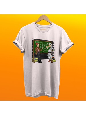 Remonz Geleceğe Dönüş ve Doctor Who Baskılı %100 Pamuk Oversize T-Shirt