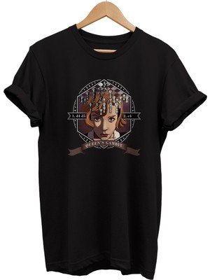 Remonz Satranç Queens Gambit Baskılı %100 Pamuk Oversize T-Shirt
