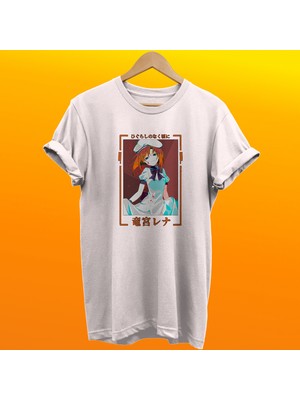 Remonz Rena Ryuugu Baskılı %100 Pamuk Oversize T-Shirt Büyük Beden Tişört