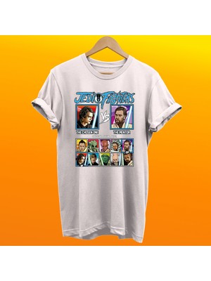 Remonz Star Wars Jedi Fighters Baskılı %100 Pamuk Oversize T-Shirt Büyük Beden Tişört
