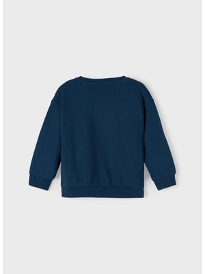 Name İt 13198281-Y Bisiklet Yaka Düz Koyu Mavi Erkek Çocuk Sweatshirt