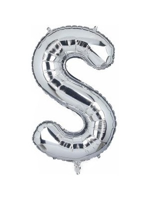 Eğlence Marketi 40'' 100 cm Gümüş Folyo Harf Balon S