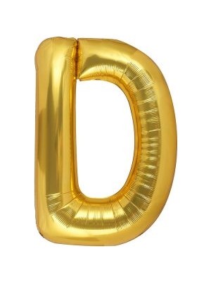 Eğlence Marketi 40'' 100 cm Altın Gold Folyo Harf Balon D