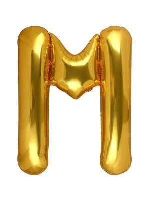Eğlence Marketi 40'' 100 cm Altın Gold Folyo Harf Balon M