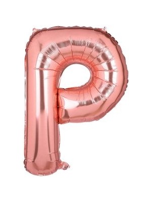 Eğlence Marketi 40'' 100 cm Rose Gold Folyo Harf Balon P
