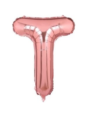 Eğlence Marketi 40'' 100 cm Rose Gold Folyo Harf Balon T