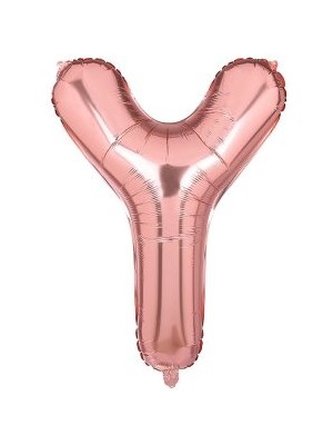 Eğlence Marketi 40'' 100 cm Rose Gold Folyo Harf Balon Y