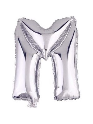 Eğlence Marketi 16 Inç 35 cm Gümüş Folyo Harf Balon M