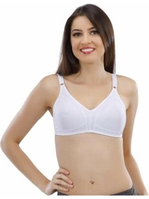 Liza Bayan 539 Penye Dikişsiz Toparlayıcı Sütyen - Beyaz - 90