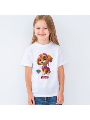 Morinna Paw Patrol Skye Baskılı  Çocuk Tişört T-Shirt Mr-06