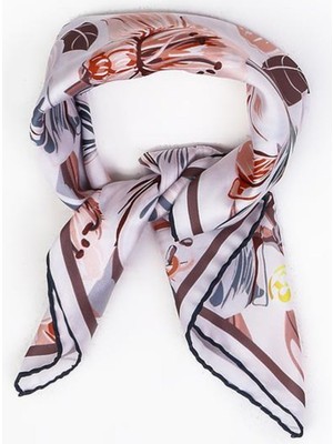 Şal Evi Kadın Fular Bandana  lik Renkli Twill Eşarp Şal Hanımeli