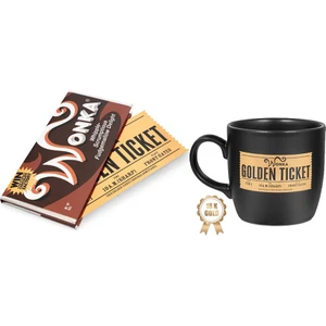 Willy Wonka Çikolata Defter ve Mabbels Willy Wonka Altın Bilet Mug