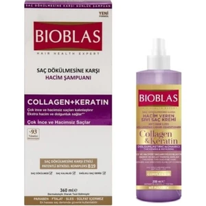 Collagen Keratin Hacim Şampuanı 360 ml +Sıvı Saç Kremi 200 ml