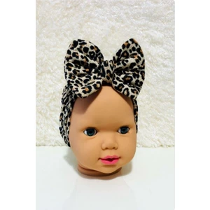 Baby Bakkal Leopar Desenli Kız Bebek Bonesi