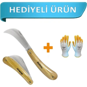 Burcu Aşı Bıçağı Ceviz Aşı Çakısı 19 cm (Eldiven Hediyeli)