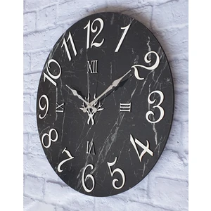 Mermer Desenli Duvar Saati Çap 38 cm - Çap 50 cm - Çap 80 cm