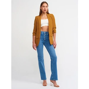 6702 Kol Büzgülü Boyfriend Ceket-Hardal
