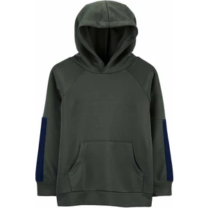 Erkek Çocuk Sweatshirt Kapişonlu Koyu Yeşil