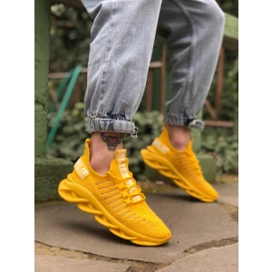 602 Phantom Kalın Taban Tarz Sneakers Sarı Erkek Spor Ayakkabısı