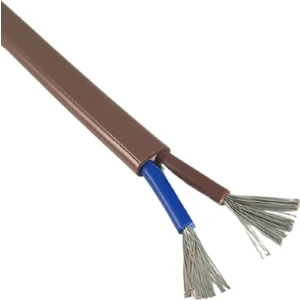 2X0,75MM² Tekne ve Karavan Kalaylı Kablo 10 Metre Kalaylı Yassı Marin Kablo Kahverengi