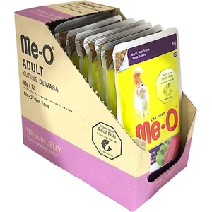 Me-O Erişkin Kediler Için Jöle Içinde Ton Balıklı Yaş Mama 80 gr x 12 Adet