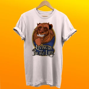 Güzel ve Çirkin Baskılı %100 Pamuk Oversize T-Shirt Büyük Beden Tişört